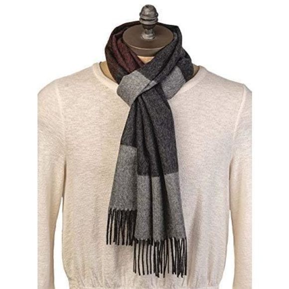 Alpaca Wool Scarf - 100% Pure Baby Alpaca - Color Block Striped | 12 Inches X🌹 - Picture 4 of 4